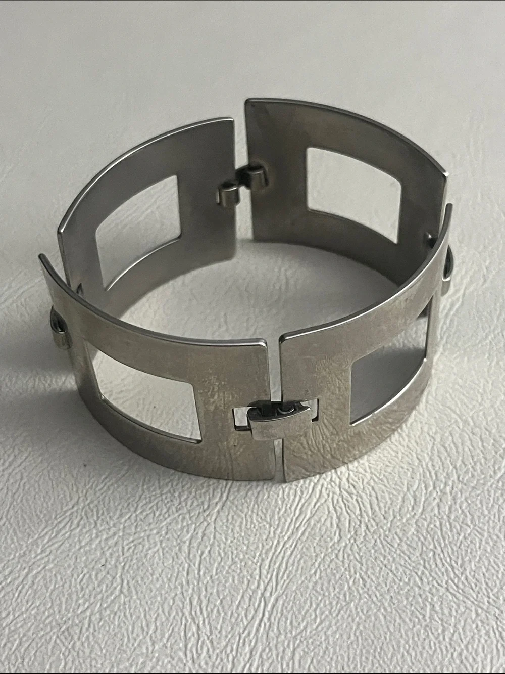 Men's 925 Heavy Silver Metal Cuff Bracelet